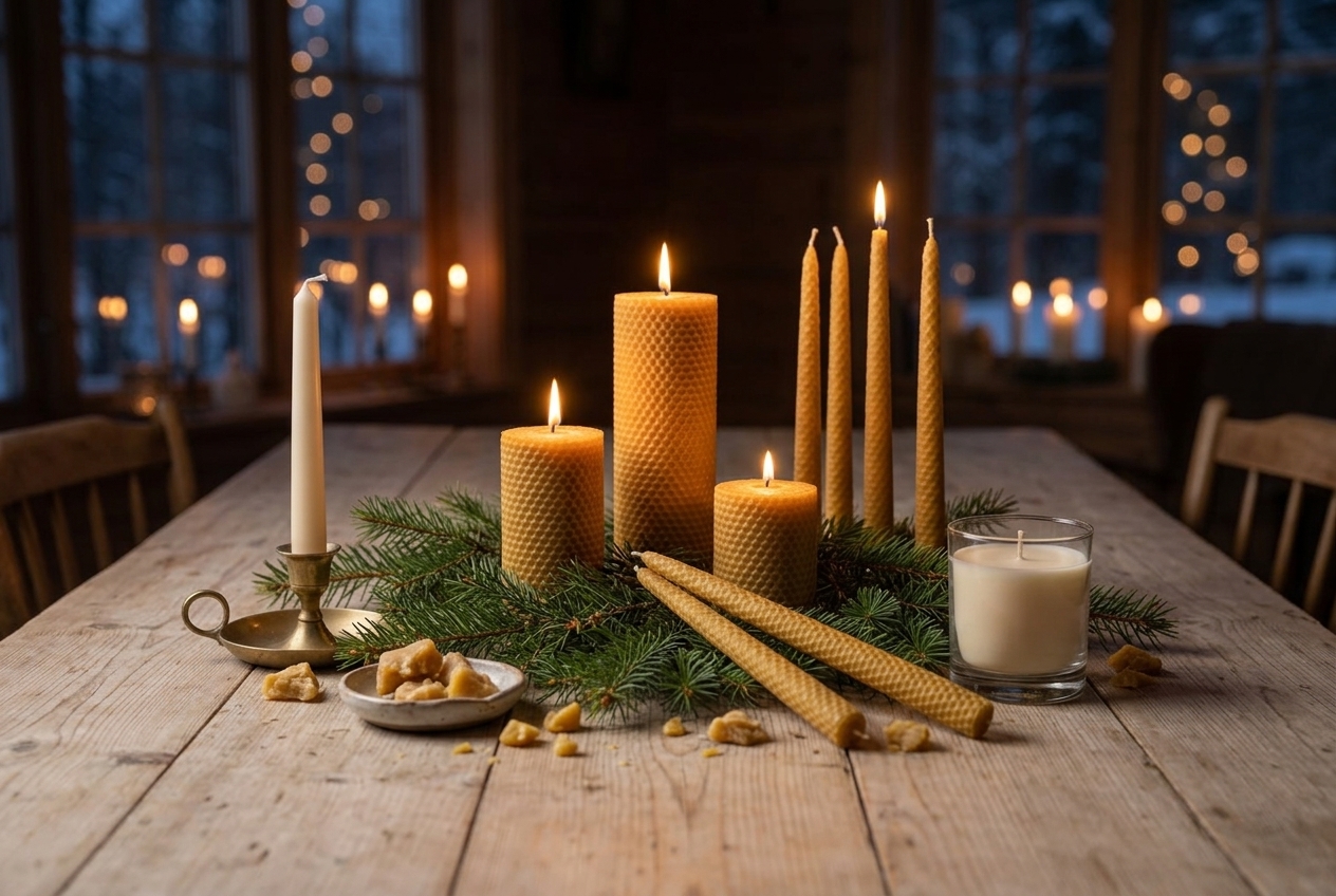 Bivoks, stearin eller parafin? Slik velger du julelys 